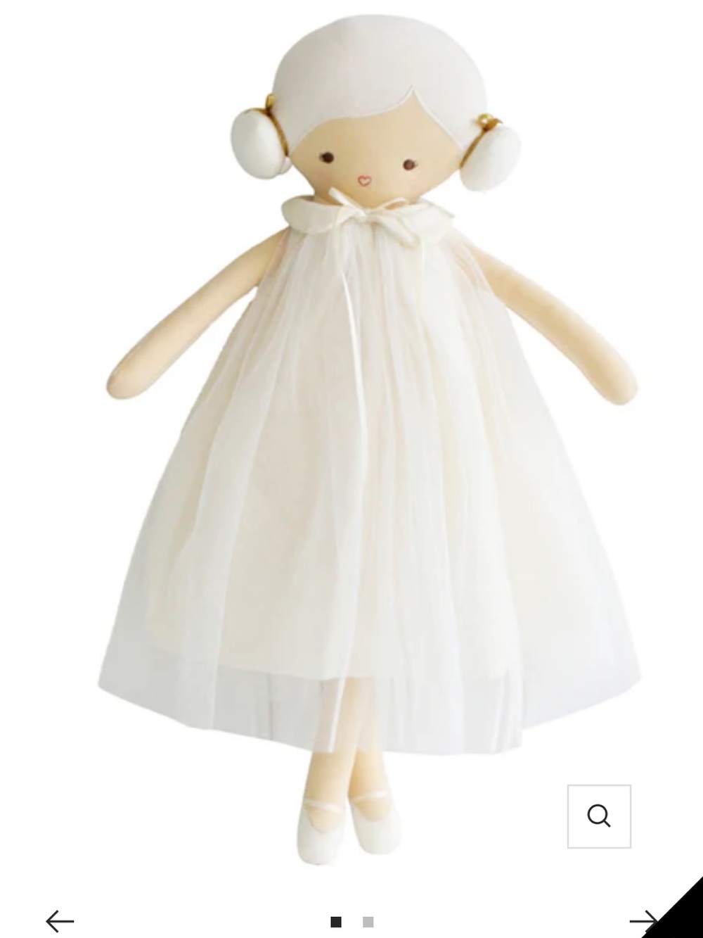 Alimrose lulu doll with a white tulle dress ballet